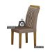 Conjunto de Mesa Retangular com Tampo de Vidro Off White e 4 Cadeiras Doha Veludo Bege e Freijó