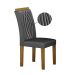 Conjunto de Mesa Retangular com Tampo de Vidro Off White e 4 Cadeiras Doha Veludo Chumbo