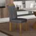 Conjunto de Mesa Retangular com Tampo de Vidro Off White e 4 Cadeiras Doha Veludo Chumbo