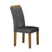 Conjunto de Mesa Retangular com Tampo de Vidro Off White e 4 Cadeiras Doha Veludo Chumbo