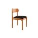 Conjunto de Mesa Retangular com Tampo de Vidro Off White e 6 Cadeiras Cecília Linho Preto e Cinamomo