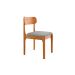 Conjunto de Mesa Retangular com Tampo de Vidro Off White e 6 Cadeiras Cecília Linho Quartzo e Cinamomo