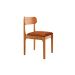 Conjunto de Mesa Retangular com Tampo de Vidro Off White e 6 Cadeiras Cecília Tecido Sintético Puce e Cinamomo