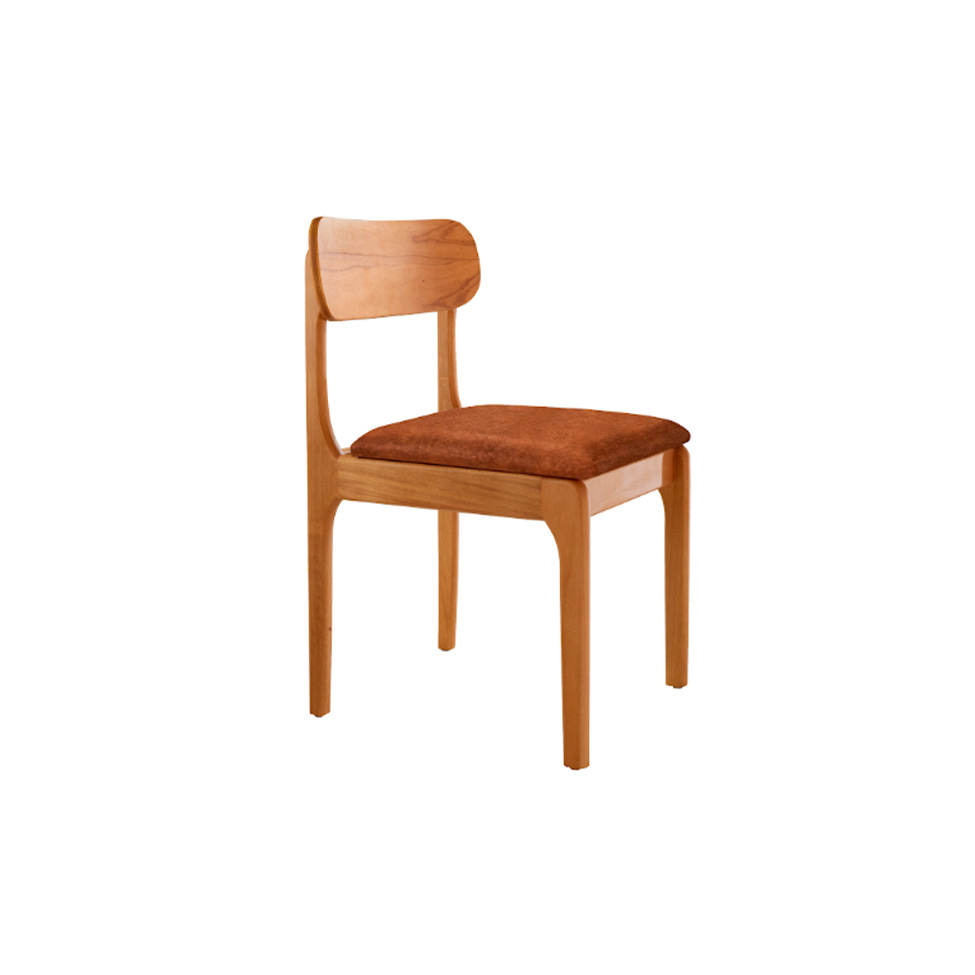 Conjunto de Mesa Retangular com Tampo de Vidro Off White e 6 Cadeiras Cecília Tecido Sintético Puce e Cinamomo