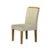 Conjunto de Mesa Retangular com Tampo de Vidro Off White e 6 Cadeiras Lorena Plus Camurça Palha e Freijó