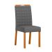 Conjunto de Mesa Retangular com Tampo de Vidro Preto Anitta e 4 Cadeiras Mariah Poliéster Cinza e Ypê