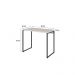 Conjunto de Mesa Studio Bege com Cadeira de Escritório Secretária Giratória Clean Preta