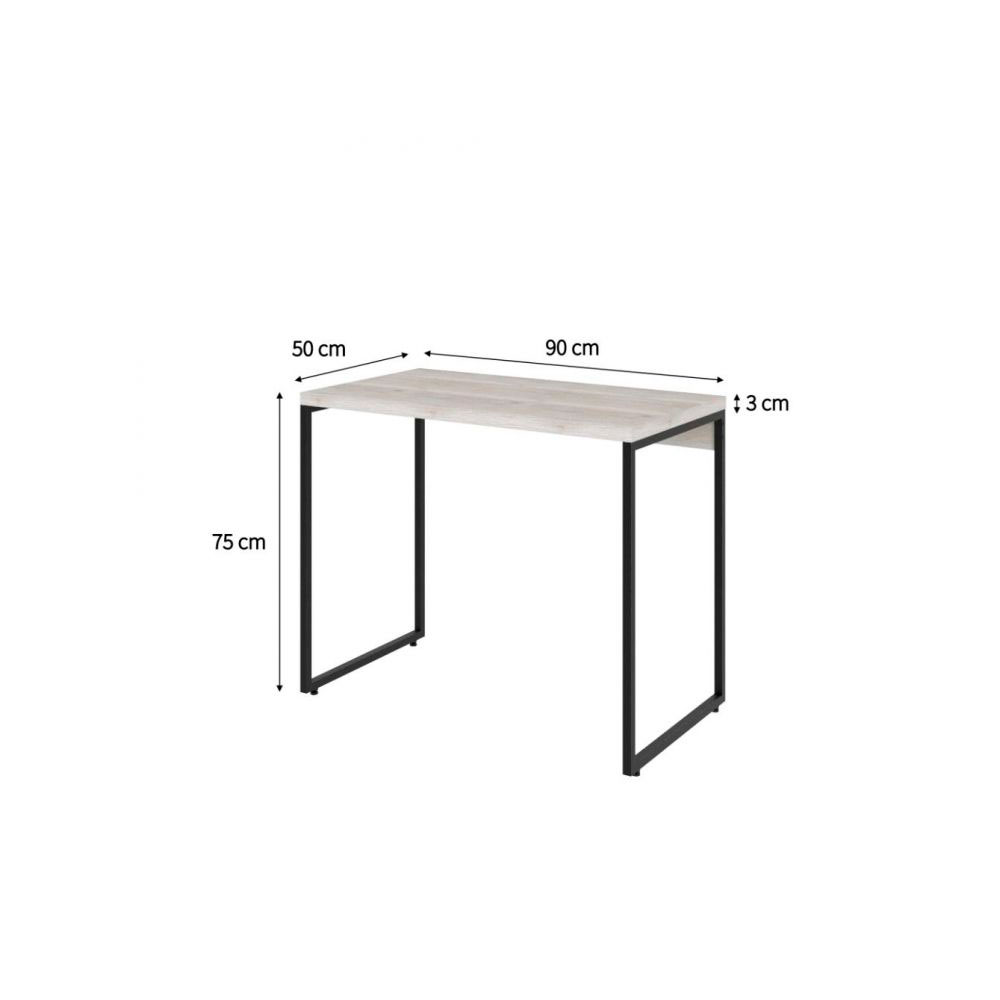 Conjunto de Mesa Studio Bege com Cadeira de Escritório Secretária Giratória Clean Preta