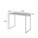 Conjunto de Mesa Studio Branca com Cadeira de Escritório Secretária Giratória Fitz Marrom