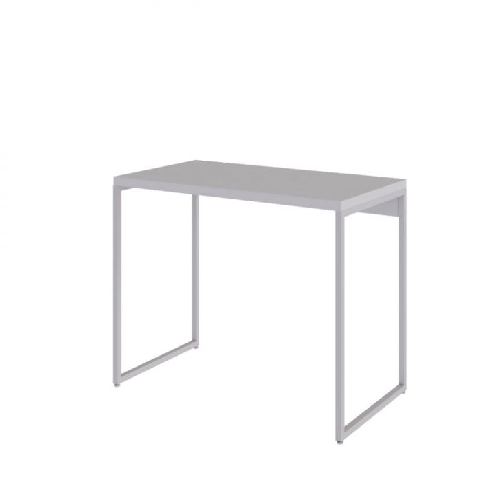 Conjunto de Mesa Studio Branca com Cadeira de Escritório Secretária Giratória New Java Preta
