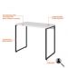 Conjunto de Mesa Studio Branca e Preta com Cadeira de Escritório Secretária Giratória Clean Preta