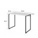Conjunto de Mesa Studio Branca e Preta com Cadeira de Escritório Secretária Giratória New Java Preta