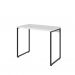 Conjunto de Mesa Studio Branca e Preta com Cadeira de Escritório Secretária Giratória New Java Preta