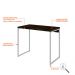 Conjunto de Mesa Studio Carvalho Dark e Branca com Cadeira de Escritório Diretor Giratória Charles Preta