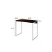 Conjunto de Mesa Studio Carvalho Dark e Branca com Cadeira de Escritório Secretária Giratória Clean Preta