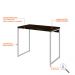 Conjunto de Mesa Studio Carvalho Dark e Branca com Cadeira de Escritório Secretária Giratória Fitz Bege