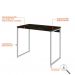 Conjunto de Mesa Studio Carvalho Dark e Branca com Cadeira de Escritório Secretária Giratória Fitz Marrom