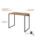 Conjunto de Mesa Studio Carvalho com Cadeira de Escritório Secretária Giratória Clean Preta