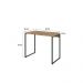 Conjunto de Mesa Studio Carvalho com Cadeira de Escritório Secretária Giratória Fitz Bege