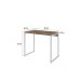 Conjunto de Mesa Studio Carvalho e Branca com Cadeira de Escritório Secretária Giratória Clean Preta