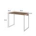 Conjunto de Mesa Studio Carvalho e Branca com Cadeira de Escritório Secretária Giratória Fitz Bege