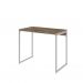 Conjunto de Mesa Studio Carvalho e Branca com Cadeira de Escritório Secretária Giratória Fitz Rosa