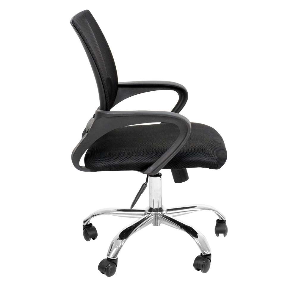 Conjunto de Mesa Studio Kuadra Carvalho com Cadeira de Escritório Secretária Giratória New Java Preta