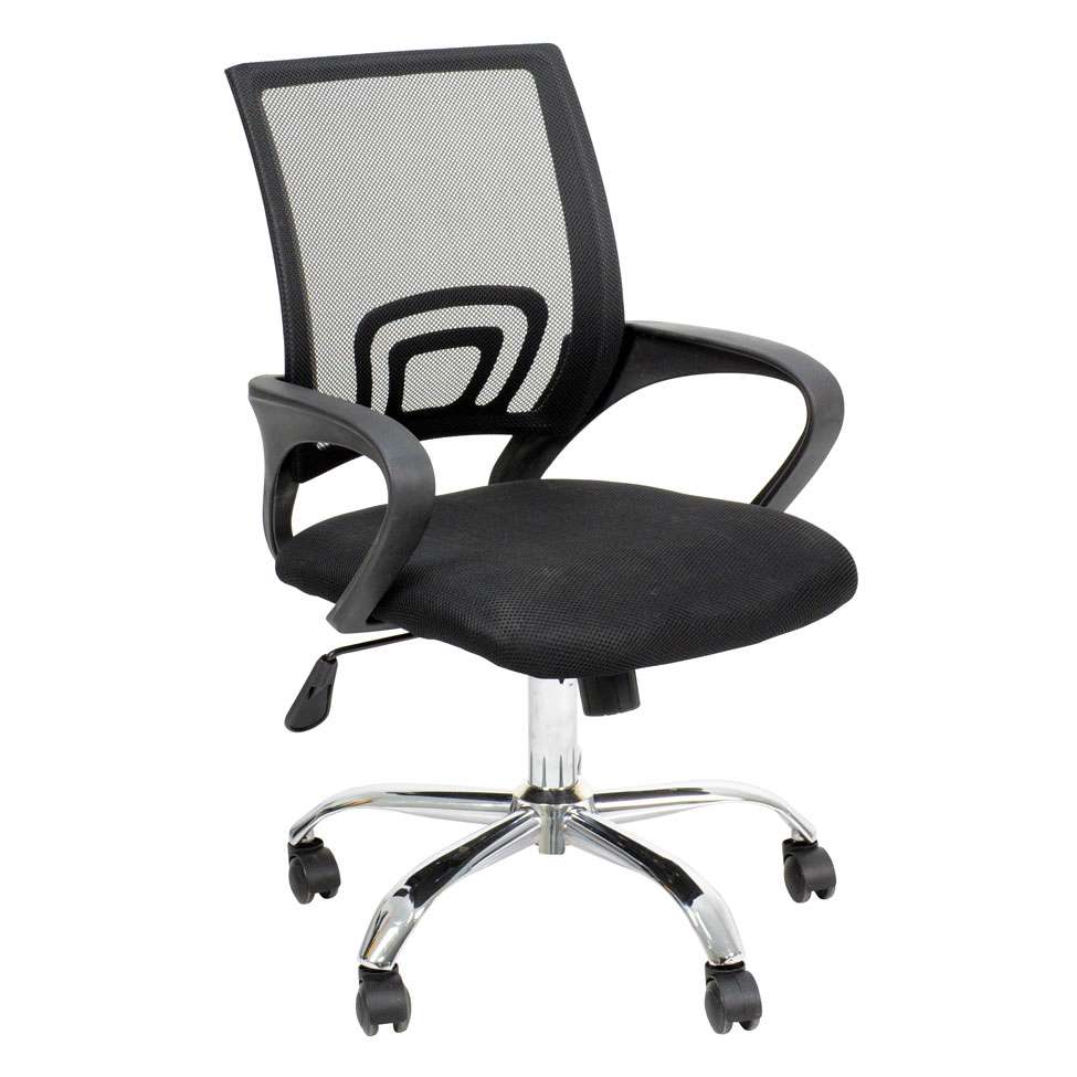 Conjunto de Mesa Studio Kuadra Carvalho com Cadeira de Escritório Secretária Giratória New Java Preta