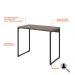 Conjunto de Mesa Studio Marrom Escuro com Cadeira de Escritório Secretária Giratória Clean Preta