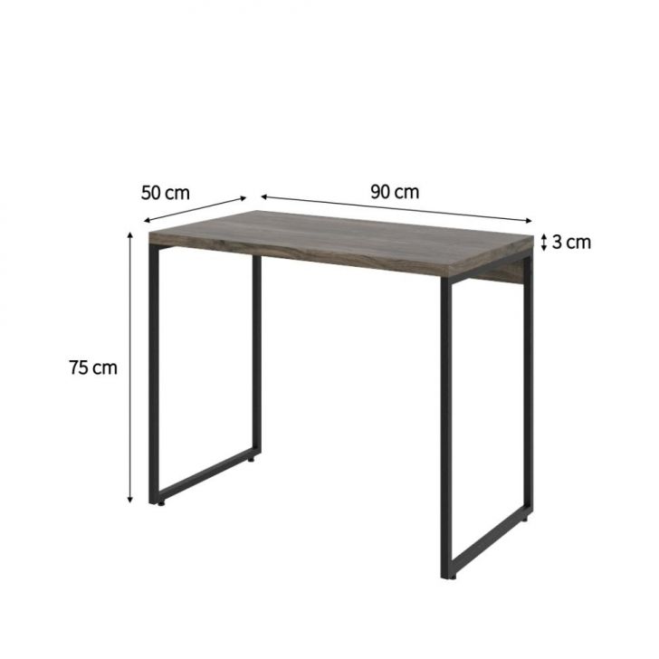 Conjunto de Mesa Studio Marrom Escuro com Cadeira de Escritório Secretária Giratória Fitz Marrom