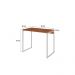 Conjunto de Mesa Studio Mel e Branca com Cadeira de Escritório Secretária Giratória Clean Preta