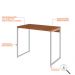 Conjunto de Mesa Studio Mel e Branca com Cadeira de Escritório Secretária Giratória Fitz Bege