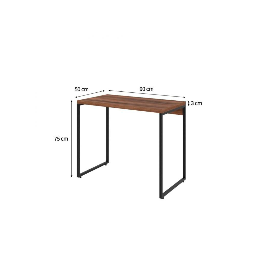 Conjunto de Mesa Studio Nogal com Cadeira de Escritório Secretária Giratória Fitz Bege