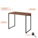 Conjunto de Mesa Studio Nogal com Cadeira de Escritório Secretária Giratória Fitz Bege