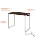 Conjunto de Mesa Studio Nogal e Branca com Cadeira de Escritório Secretária Giratória Fitz Marrom