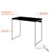 Conjunto de Mesa Studio Preta e Branca com Cadeira de Escritório Secretária Giratória Clean Preta