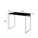 Conjunto de Mesa Studio Preta e Branca com Cadeira de Escritório Secretária Giratória Fitz Marrom
