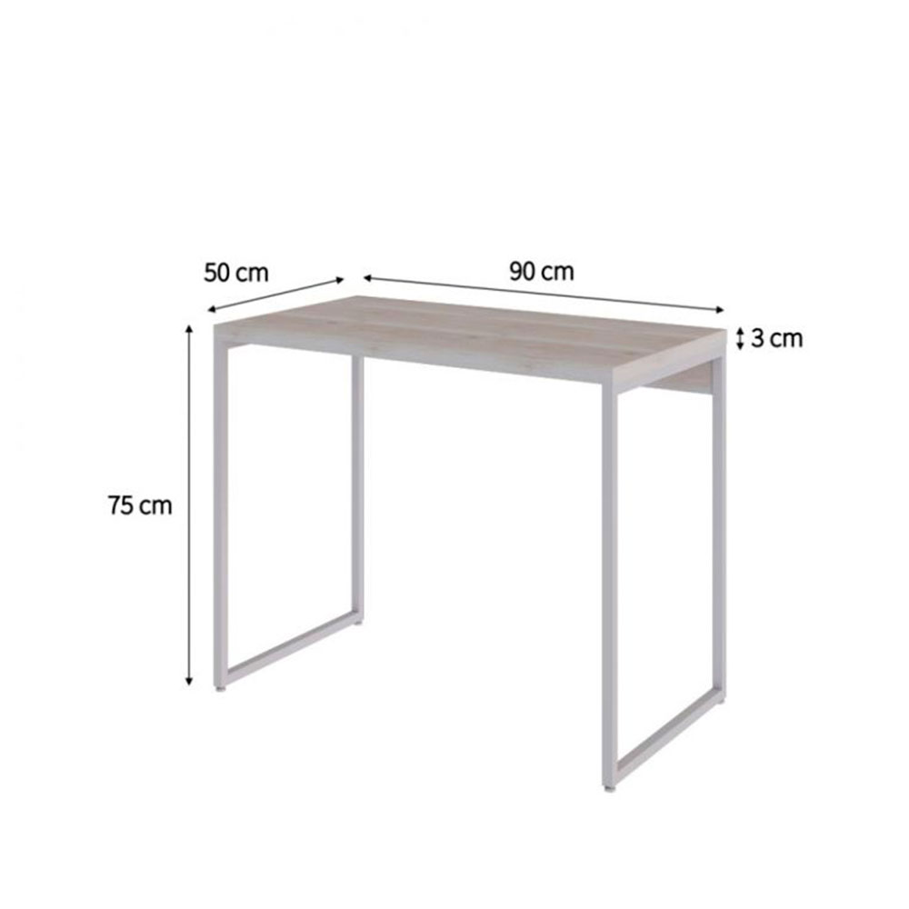 Conjunto de Mesa Studio Snow e Branca com Cadeira de Escritório Diretor Giratória Charles Preta