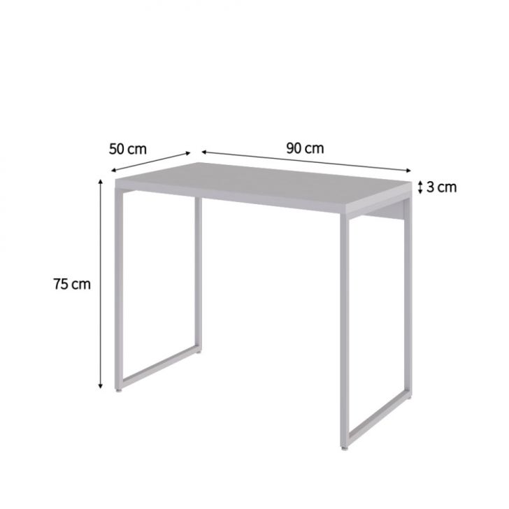 Conjunto de Mesa Studio com Cadeira de Escritório Diretor Giratória Lauren Branca