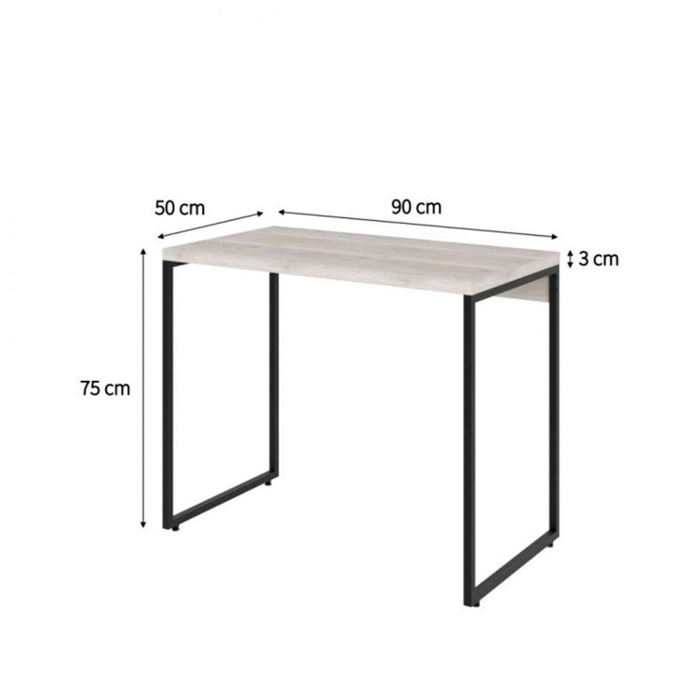 Conjunto de Mesa Studio com Cadeira de Escritório Secretária Giratória Fitz Bege