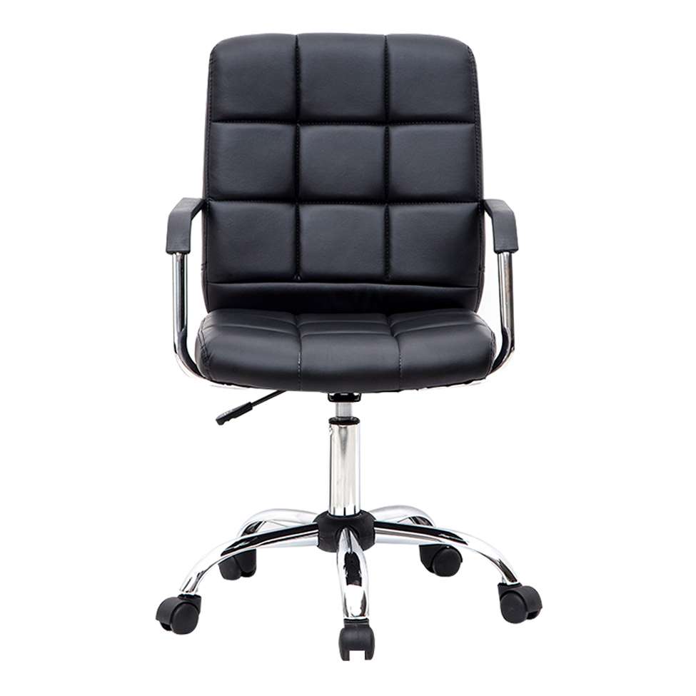 Conjunto de Mesa Studio com Cadeira de Escritório Secretária Giratória Fitz Preta