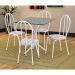 Conjunto de Mesa Thais com 4 Cadeiras Branca Linho