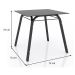 Conjunto de Mesa com 4 Cadeiras Lotus I Preto Fosco com Azul