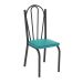 Conjunto de Mesa com 4 Cadeiras Lotus I Preto Fosco com Azul