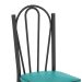 Conjunto de Mesa com 4 Cadeiras Lotus I Preto Fosco com Azul