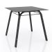 Conjunto de Mesa com 4 Cadeiras Lotus Preto Fosco com Platina