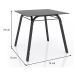 Conjunto de Mesa com 4 Cadeiras Lotus Preto Fosco com Platina