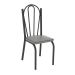 Conjunto de Mesa com 4 Cadeiras Lotus Preto Fosco com Platina