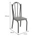 Conjunto de Mesa com 4 Cadeiras Lotus Preto Fosco com Platina