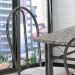 Conjunto de Mesa com 4 Cadeiras Monique Craquado Preto e Linho